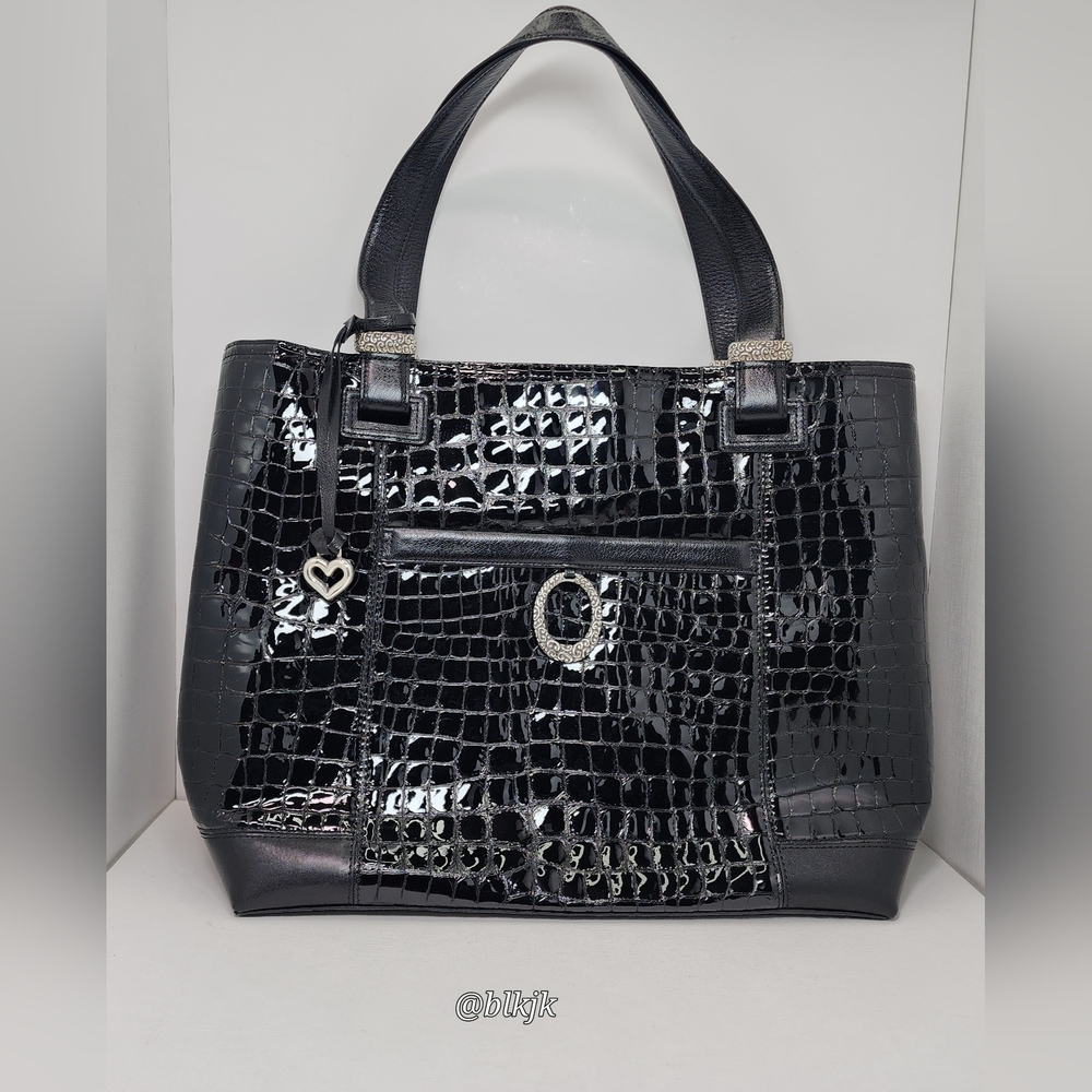 Brighton Jetson Croc Tote *Black* EUC